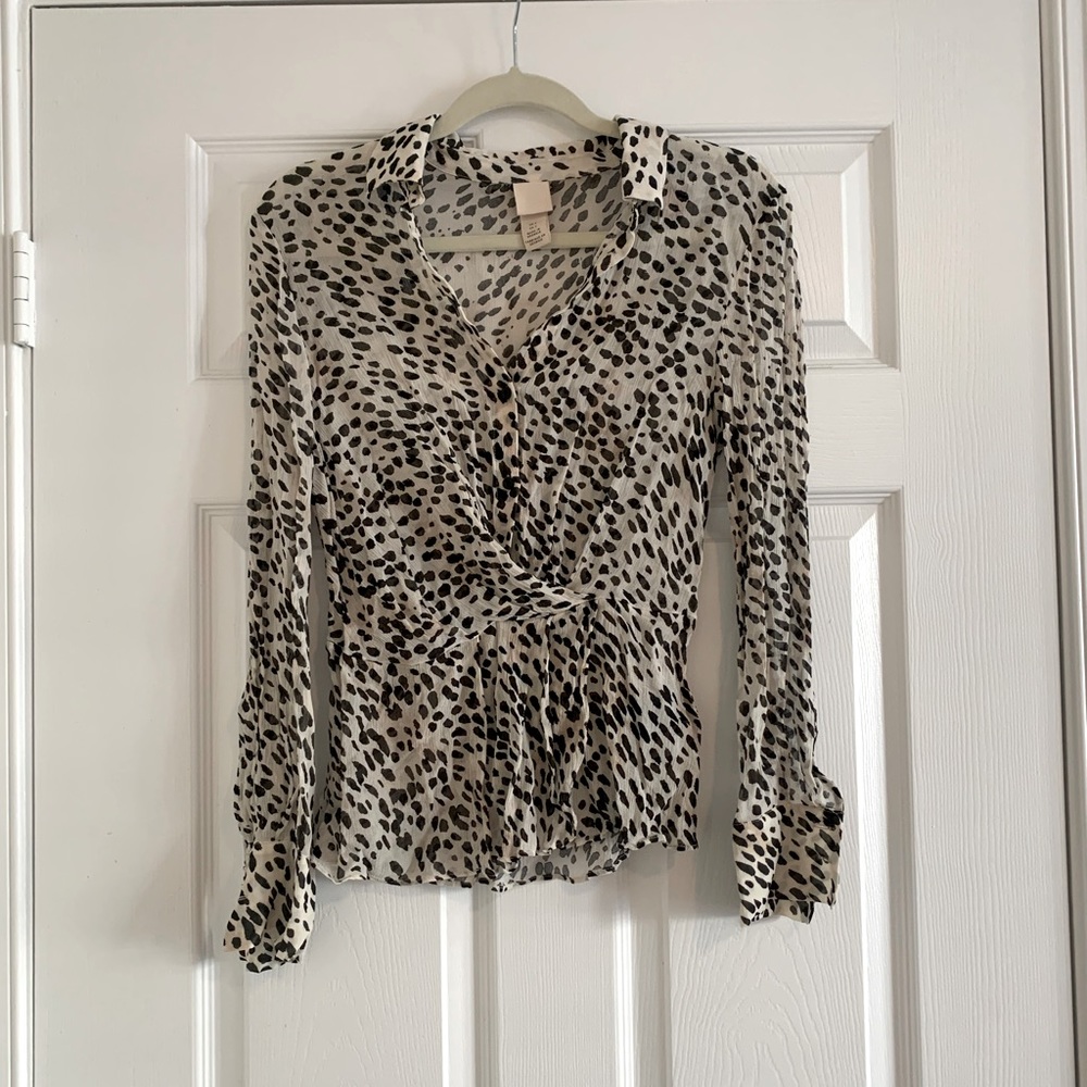 H&M Cheetah Print Blouse